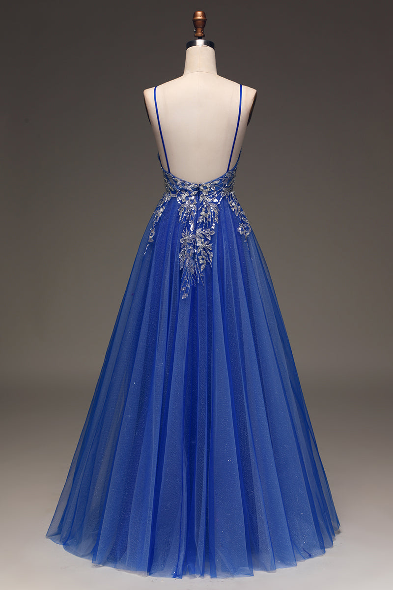 Royal blue balloon outlet gown