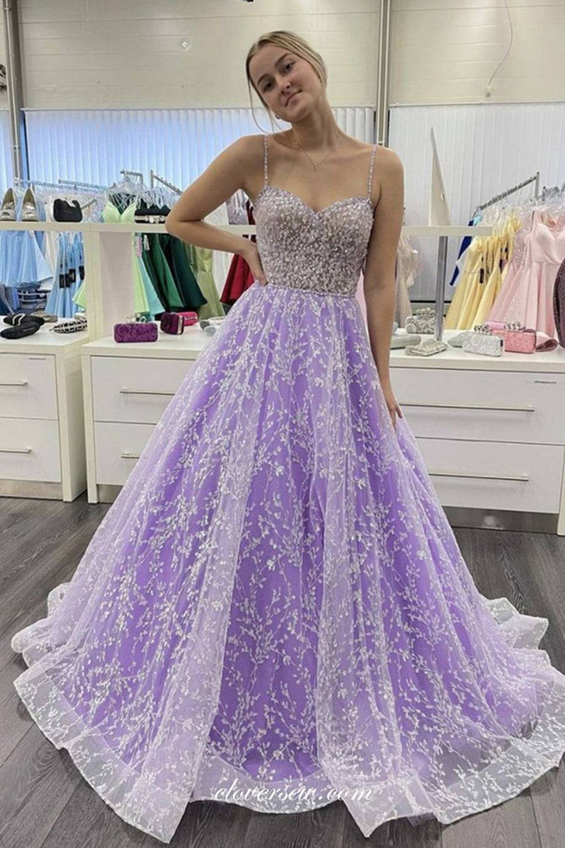 Lavender sparkly prom shops dress