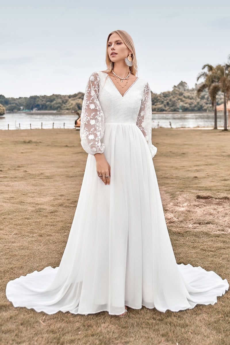 Strapless Ivory Lace & Satin Boho Spring Wedding Gown - VQ