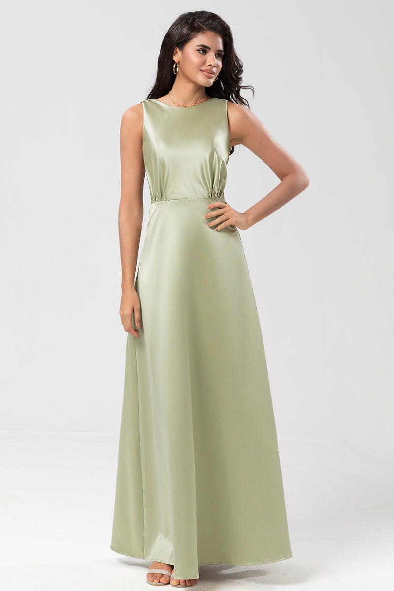 Boat neck bridesmaid store dress