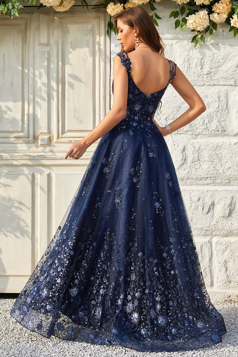 Navy hot sale gown dress