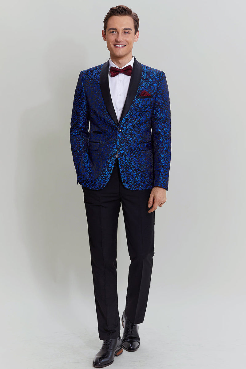 Royal blue paisley outlet suit jacket