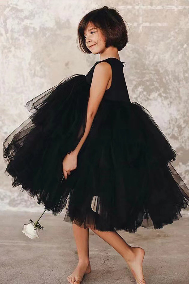 Little girl black shop flower girl dress