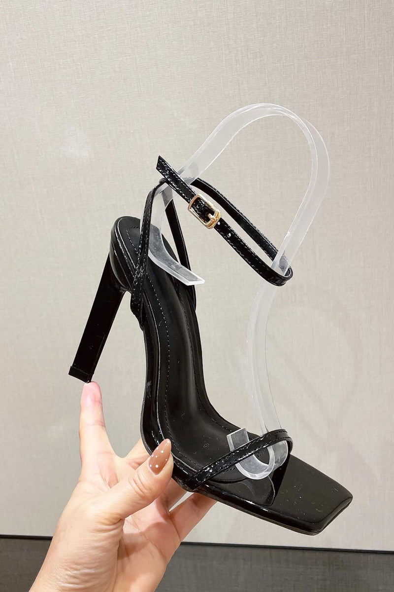 Black sales heels thick