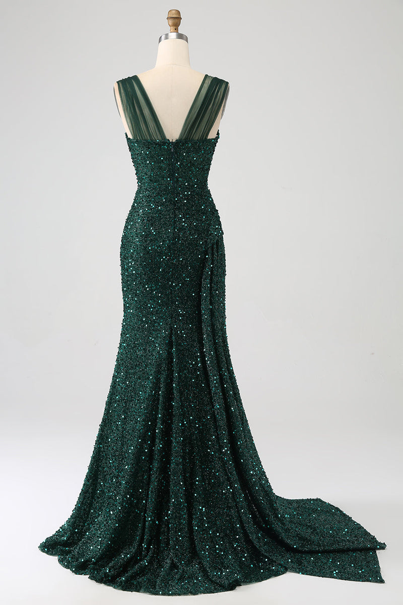 Dark green sequin bridesmaid dress hotsell