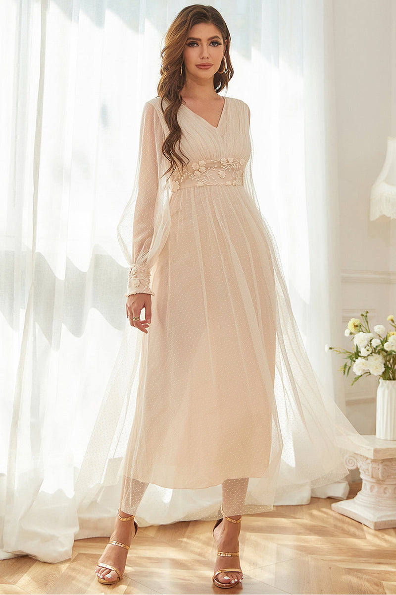 Apricot wedding clearance dress