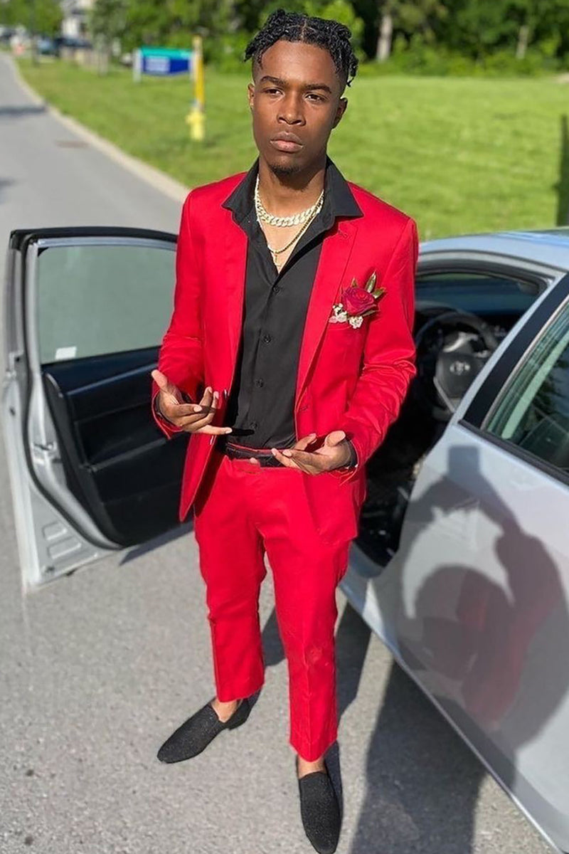 Red Prom Suit