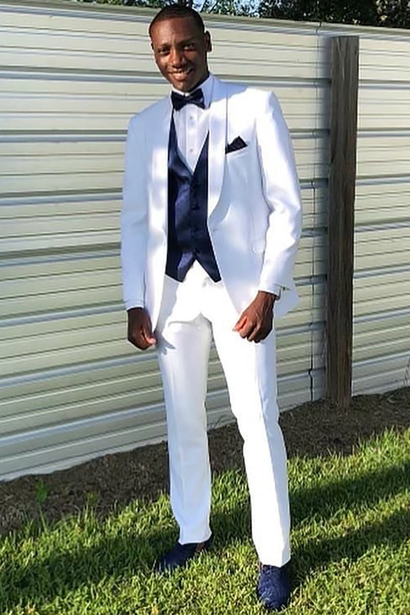 White deals tuxedo prom