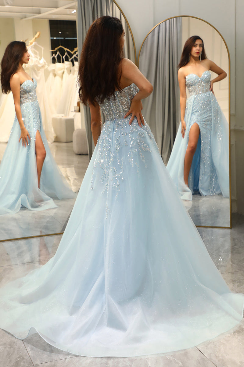 Teal and sale white prom dresses