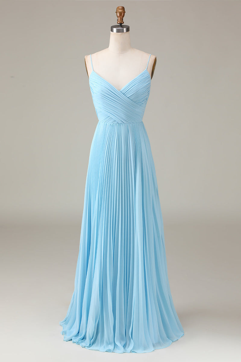 Sky blue chiffon on sale dress