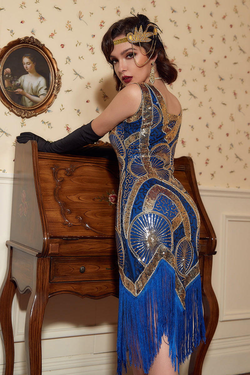 Royal blue 2024 flapper dress