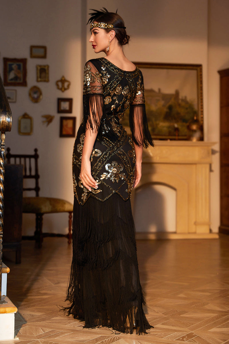 1920s long 2025 flapper dress