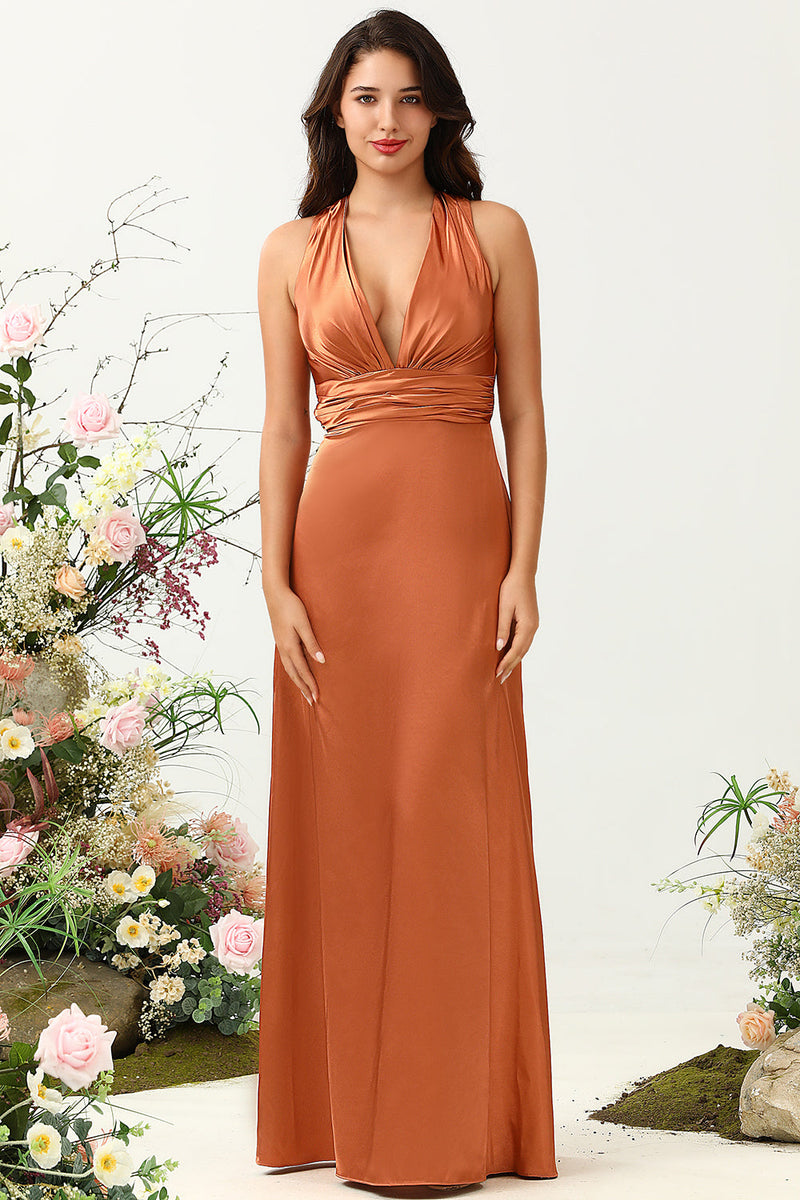 Womens copper sales bridesmaid dresses