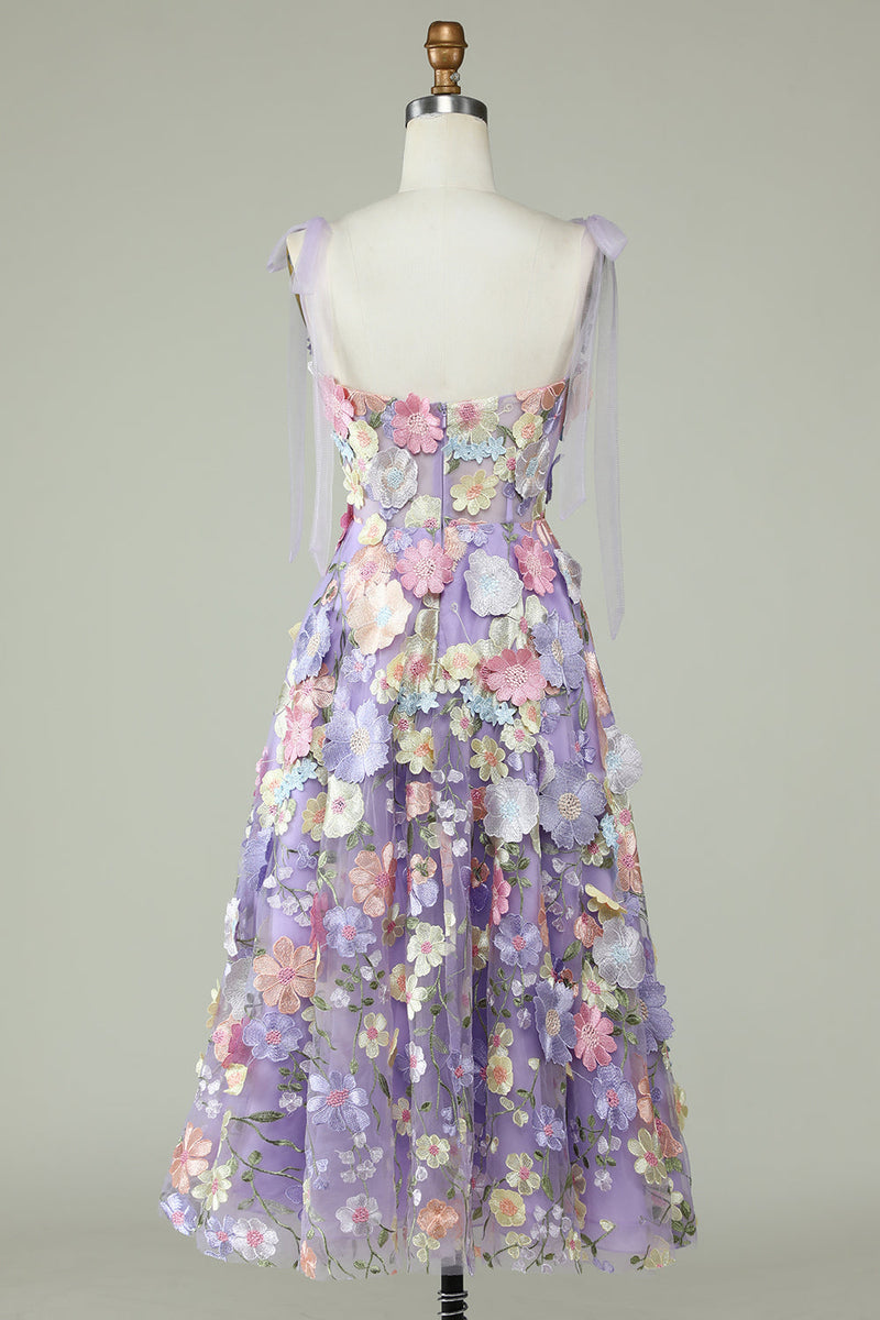 Light purple floral outlet dress