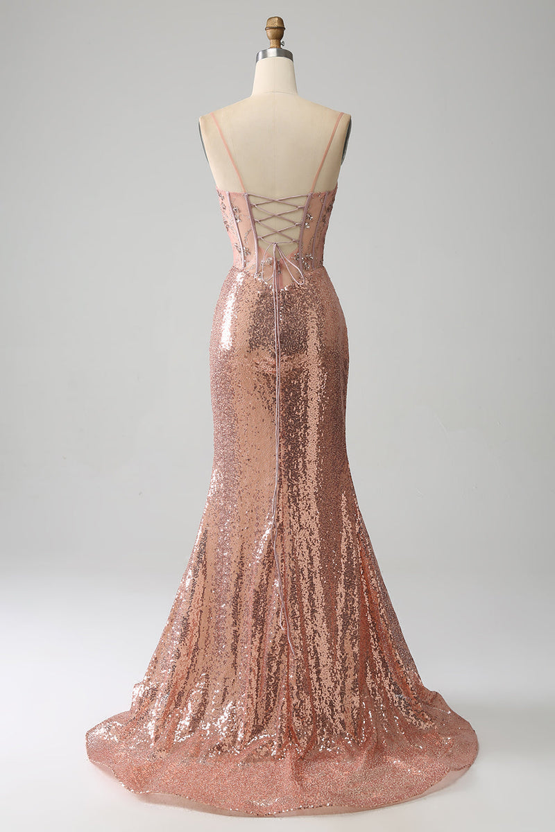 Rose gold outlet mermaid gown