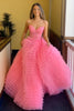 Load image into Gallery viewer, Tulle Strapless Coral Corset Prom Dress