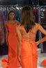 Load image into Gallery viewer, Bright Orange Mermaid Long Prom Dress