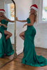 Load image into Gallery viewer, Dark Green Mermaid Sweetheart Long Prom Dress with Slit