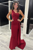 Load image into Gallery viewer, Burgundy Sheath One Shoulder Long Prom Dress