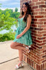 Load image into Gallery viewer, Sparkly Green Sequined Tiered A-Line Party Dress