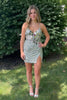 Load image into Gallery viewer, Sparkly Red Mirror Short Prom Dress With Sequins