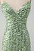 Load image into Gallery viewer, Sparkly Green Bodycon Sequins Lace Up Short Prom Dress