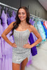 Load image into Gallery viewer, Sparkly Golden Strapless Tight Corset Rhinestones Short Prom Dress