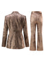 Load image into Gallery viewer, Golden 2 Pieces Notched Lapel Women Party Suits with Belts