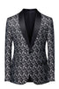 Load image into Gallery viewer, Black Shawl Lapel Embroidery Men&#39;s Prom Jackets