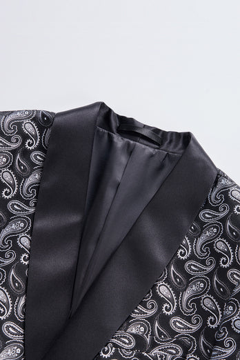 Black Shawl Lapel Embroidery Men's Prom Jackets