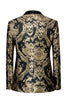 Load image into Gallery viewer, Black Golden Shawl Lapel Embroidery Men&#39;s Party Blazer