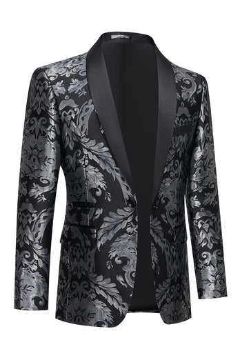 Black Shawl Lapel One Button Men's Prom Blazer