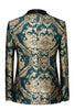 Load image into Gallery viewer, Dark Green Shawl Lapel One Button Embroidery Men&#39;s Prom Jacket