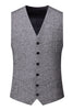 Load image into Gallery viewer, Grey 3 Piece Tweed Notched Lapel Men&#39;s Prom Suits