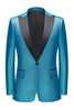 Load image into Gallery viewer, Glitter Grey 2 Piece Peak Lapel One Button Men&#39;s Party Suits