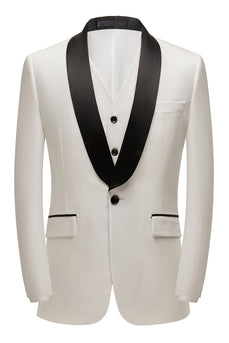 White Shawl Lapel 2 Piece Men's Prom Suits