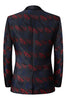 Load image into Gallery viewer, Dark Navy Shawl Lapel Embroidery One Button Men&#39;s Prom Suits