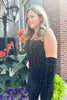 Load image into Gallery viewer, Sparkly Black Tight Beaded Spaghetti Straps Corset Short Prom Dress with Detachable Sleeves