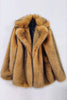 Load image into Gallery viewer, Brown Open Front Shaggy Faux Fur Women&#39;s Coat