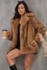 Load image into Gallery viewer, Brown Open Front Shaggy Faux Fur Women&#39;s Coat