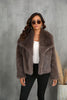 Load image into Gallery viewer, Black Shawl Lapel Short Fitted Faux Fur