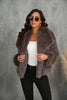 Load image into Gallery viewer, Black Shawl Lapel Short Fitted Faux Fur