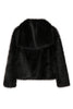 Load image into Gallery viewer, Black Shawl Lapel Short Fitted Faux Fur