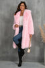 Load image into Gallery viewer, Camel  Notched Lapel Long Faux Fur Long Shaggy Women Coat