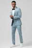 Load image into Gallery viewer, Light Blue Notched Lapel 2 Pieces Men&#39;s Prom Suits