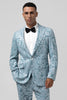 Load image into Gallery viewer, Light Blue Notched Lapel 2 Pieces Men&#39;s Prom Suits