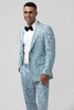 Load image into Gallery viewer, Light Blue Notched Lapel 2 Pieces Men&#39;s Prom Suits