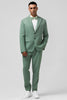 Load image into Gallery viewer, Grey Green Peak Lapel 2 Pieces Men&#39;s Wedding Party Suits