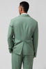 Load image into Gallery viewer, Grey Green Peak Lapel 2 Pieces Men&#39;s Wedding Party Suits