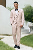 Load image into Gallery viewer, Ivory 3 Pieces Peak Lapel One Button Men&#39;s Prom Suits